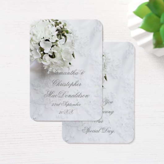 ホワイトフローラ結婚ブーケ感謝していのユーラベル (デスク)