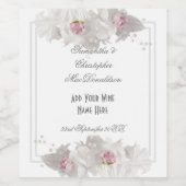 ホワイトフローラ結婚ブーケ ワインラベル (シングルラベル)