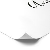 ホワイトフローラ結婚リースのウェルカムサイン ポスター (角)