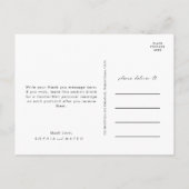 ホワイトフローラ結婚写真お願い ポストカード (裏面)