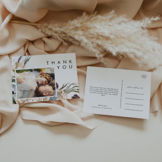 ホワイトフローラ結婚写真お願い ポストカード