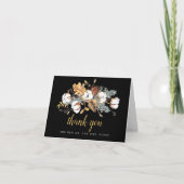 ホワイトフローラ結婚紅葉の写真 サンキューカード (正面)