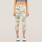 ホワイトフローラ自然ハイウェストCapris カプリレギンス (正面)
