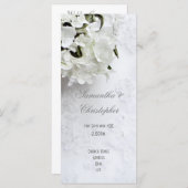 ホワイトフローラ花嫁ブーケ教会の結婚式プログラム プログラム (正面/裏面)