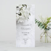 ホワイトフローラ花嫁ブーケ教会の結婚式プログラム プログラム (スタンド正面)