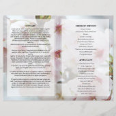 ホワイトフローラ葬儀プログラムテンプレート (裏面)