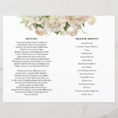 ホワイトフローラ葬儀プログラムテンプレート (裏面)