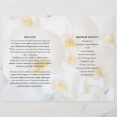 ホワイトフローラ葬儀プログラムテンプレート (裏面)