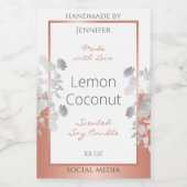 ホワイトフローラ製品パッケージラベルバラ金ゴールド フードラベル (シングルラベル)