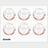 ホワイトフローラ製品パッケージラベルバラ金ゴールド ラウンドシール (シート)