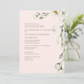 ホワイトフローラ赤面と金ゴールド結婚ズ 招待状 (スタンド正面)