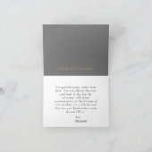 ホワイトフローラ金ゴールドアクセントMonogram Cノートカード ノートカード (内部)