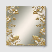 ホワイトフローラ金ゴールド華美ゲストブック ゲストブック (裏面)