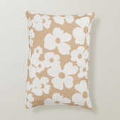 ホワイトフローラ開花モダンレトロホームデコール アクセントクッション (裏面(縦))