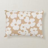 ホワイトフローラ開花モダンレトロホームデコール アクセントクッション (裏面)