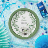 ホワイトフローラ20結婚周年記念紙プレート ペーパープレート (パーティー)