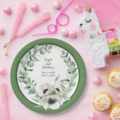 ホワイトフローラ20結婚周年記念紙プレート ペーパープレート (パーティー)