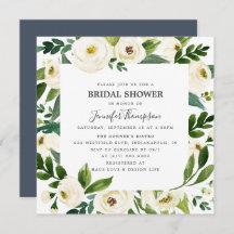 ホワイトフローラ&グリーンリーウォーターブライダルシャワー