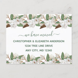 ホワイトフローラMagnoliasスクリプトの移動のお知らせ 案内ポストカード