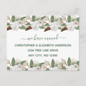 ホワイトフローラMagnoliasスクリプトの移動のお知らせ 案内ポストカード (正面)