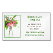 ホワイトフローリスト マグネット名刺 (正面)