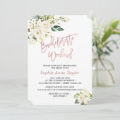 ホワイトフローレルバラ金ゴールドバチェロレッテ週末 招待状 (スタンド正面)