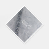 ホワイトフワフワのファーダイアモンズ紙ナプキンス スタンダードランチョンナプキン (角)