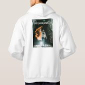 ホワイトフード付きスウェットシャツ パーカ (裏面)