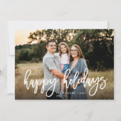 ホワイトブはっきりしたラシのクリスマスフォトハッピー シーズンカード (正面)