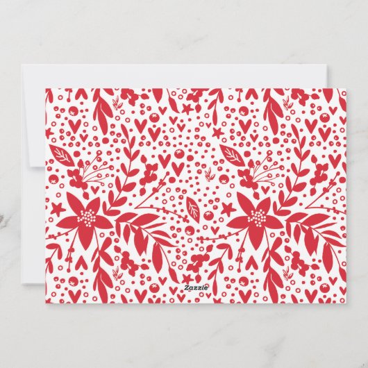 ホワイトブはっきりしたラシのクリスマスフォトハッピー シーズンカード (裏面)