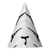 ホワイトブエレガントラックエッフェルタワーフランス垂直 パーティーハット (裏面)