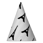 ホワイトブエレガントラックエッフェルタワーフランス垂直 パーティーハット (右)