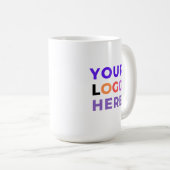 ホワイトブカスタムランドのビジネスのロゴ コーヒーマグカップ (正面右)