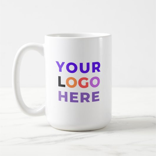 ホワイトブカスタムランドのビジネスのロゴ コーヒーマグカップ (左)