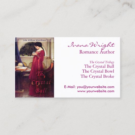 ホワイトブックカバー作家 名刺 (正面)