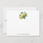 ホワイトブドウ名前をカスタムするパーソナル ノートカード (正面)