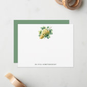 ホワイトブドウ名前をカスタムするパーソナル ノートカード (正面/裏面インサイチュ)