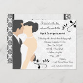 ホワイトブライダルキスの招待で始まる 招待状 (正面/裏面)