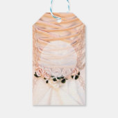 ホワイトブライダルドレスとバラ結婚ズ ギフトタグ (裏面)