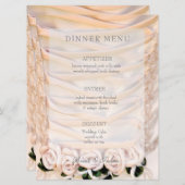 ホワイトブライダルドレスバラ結婚ズメニュー メニュー (正面/裏面)