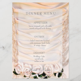 ホワイトブライダルドレスバラ結婚ズメニュー メニュー