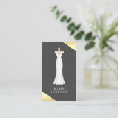 ホワイトブライダルドレス型枠マネキンファッションスタイリスト 名刺 (スタンド正面)