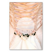 ホワイトブライダルドレス結婚バラのテーブル番号 テーブルナンバー (裏面)