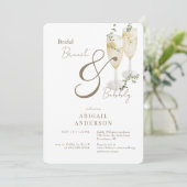 ホワイトブライダルブランチ&バブリーシャワー 招待状 (スタンド正面)