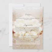 ホワイトブライダル結婚の花束の方向 招待状 (正面)