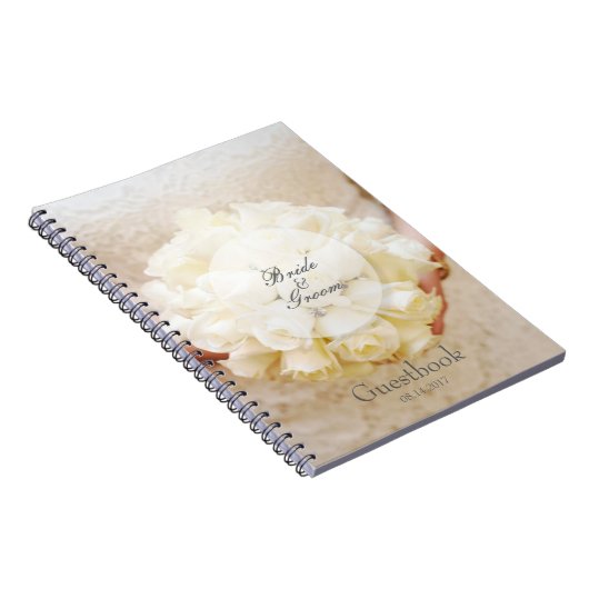 ホワイトブライダル結婚ズフラワーブーケゲストハウス ノートブック (右側)