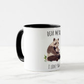 ホワイトブラウンかわいいパンダ親愛ママママママグ マグカップ (正面左)