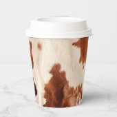 ホワイトブラウンコウィドアニマルプリント 紙コップ (裏面)