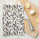 ホワイトブラウンピネコーンパイン離れズキッチンタオル キッチンタオル (四つ折り)