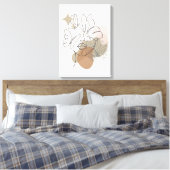 ホワイトブラウンラインアートウーマンキャンバス キャンバスプリント (インサイチュ (寝室))